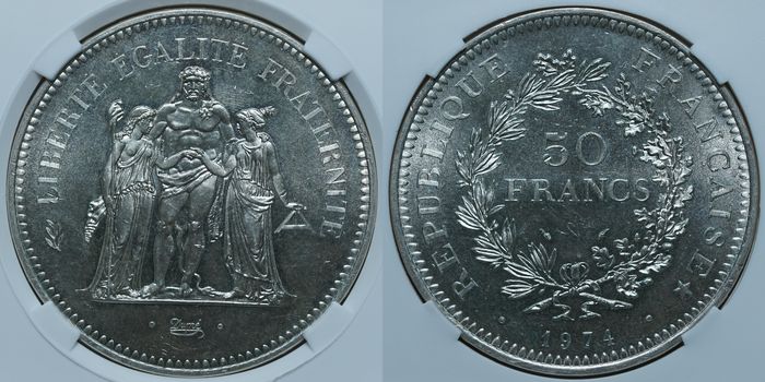 50 франков 1974 A MS64 NCG