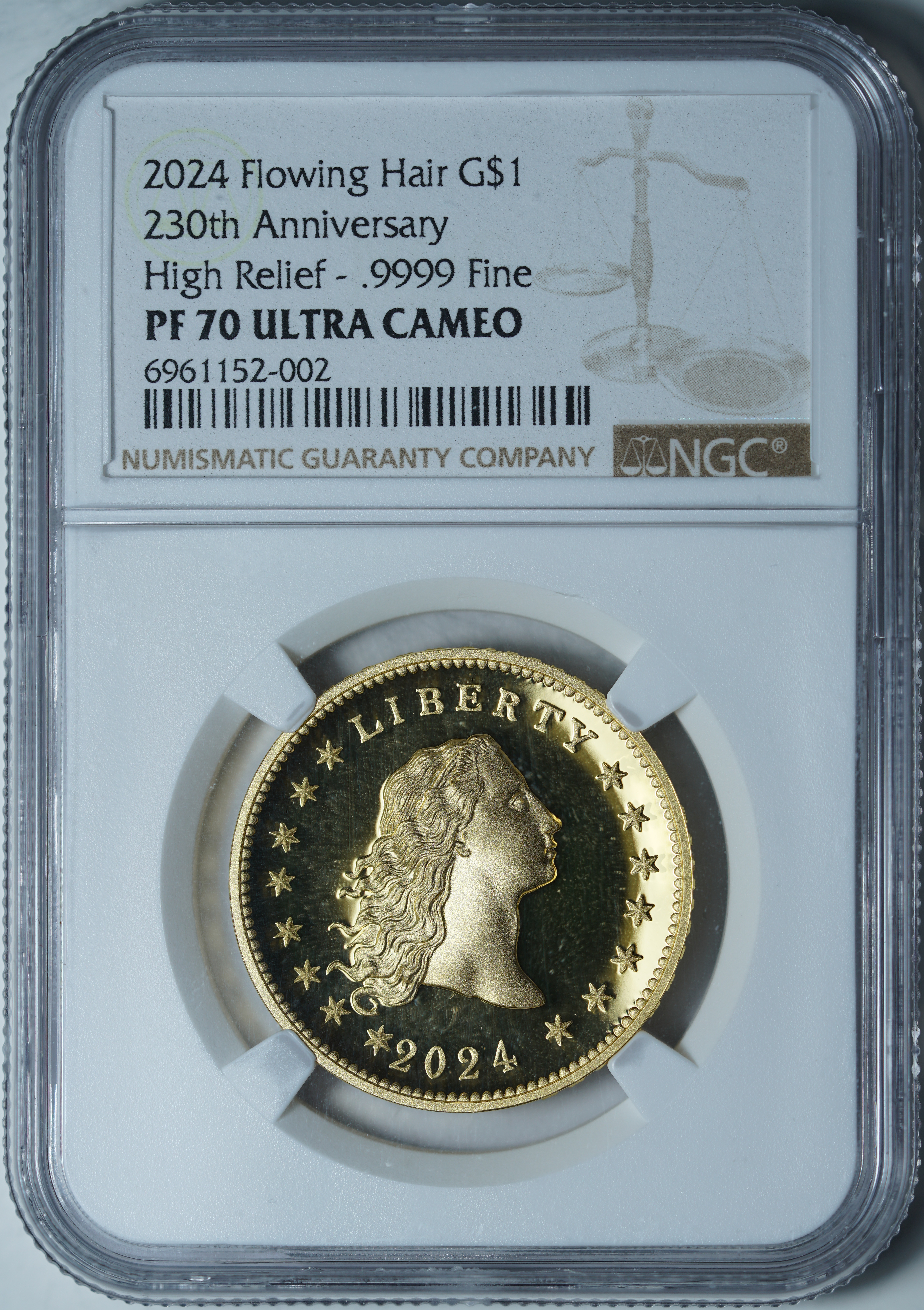 1 доллар 2024 W PF 70 ULTRA CAMEO NGC