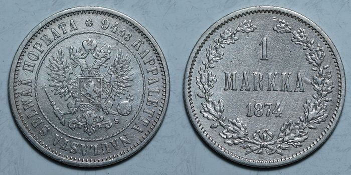 1 марка 1874 S