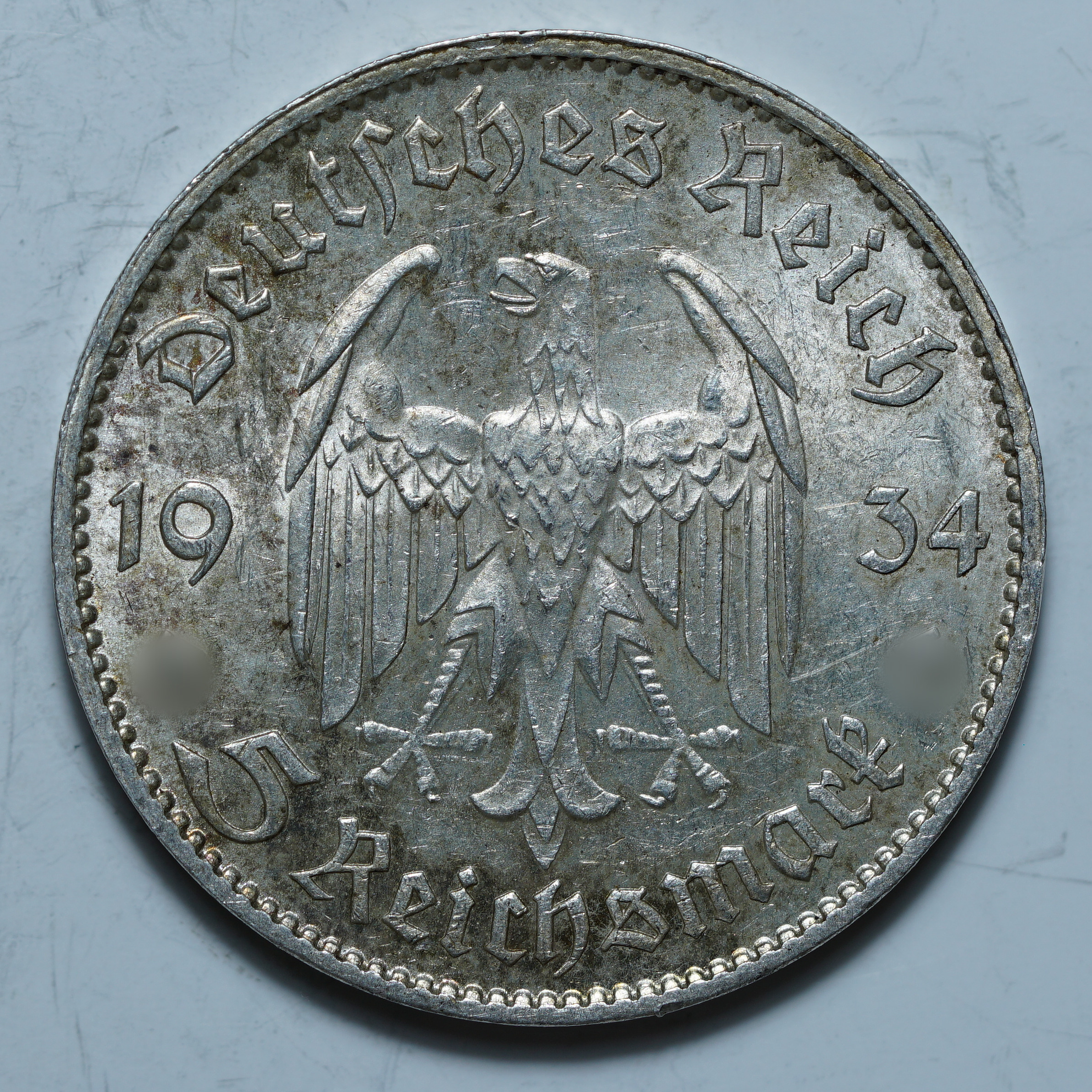 5 рейхсмарок 1934 F