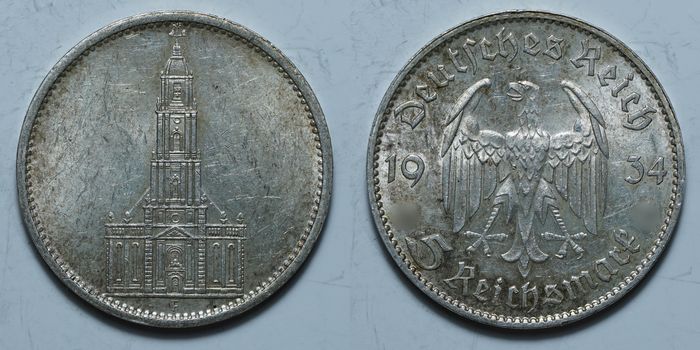 5 рейхсмарок 1934 F