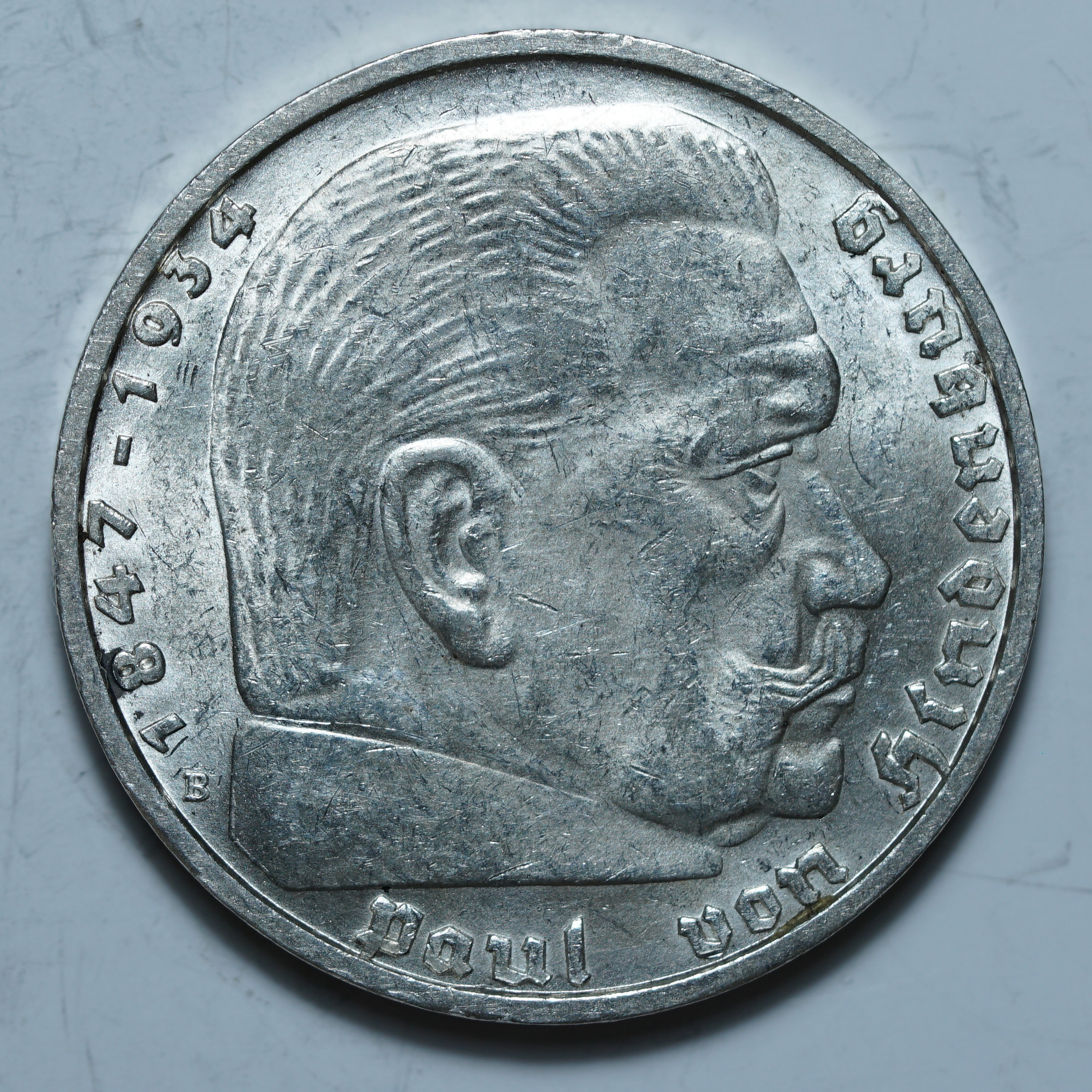 5 рейхсмарок 1939 B