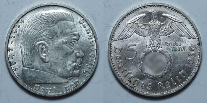 5 рейхсмарок 1939 B
