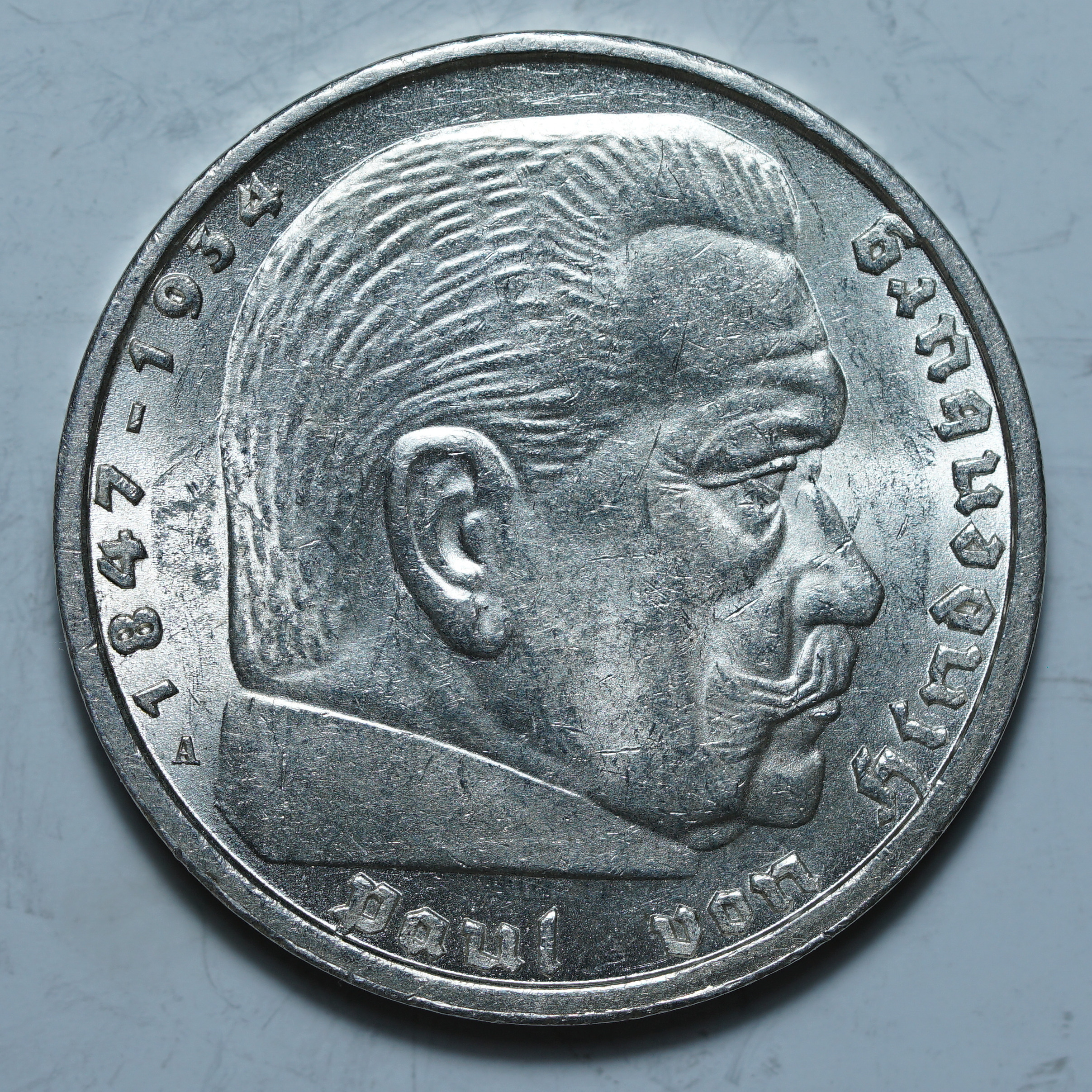 5 рейхсмарок 1938 A
