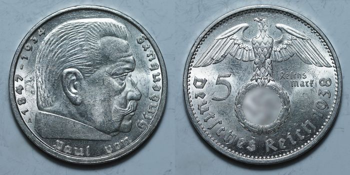 5 рейхсмарок 1938 A