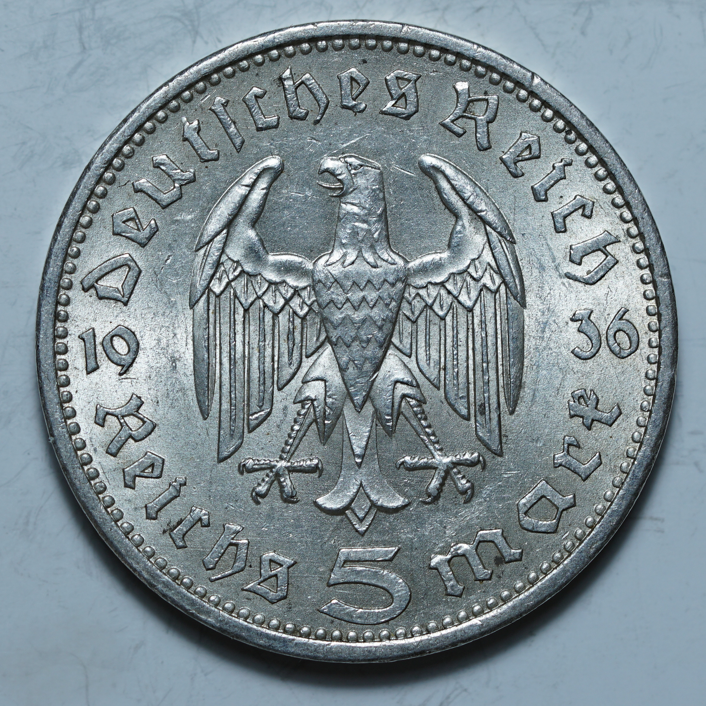 5 рейхсмарок 1936 A