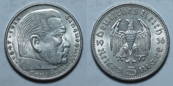5 рейхсмарок 1936 A