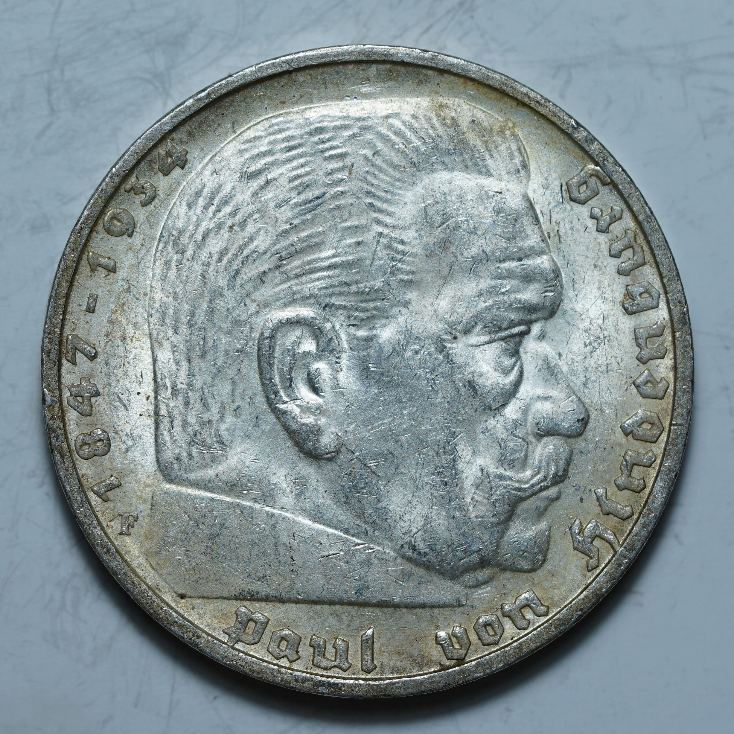 5 рейхсмарок 1935 F