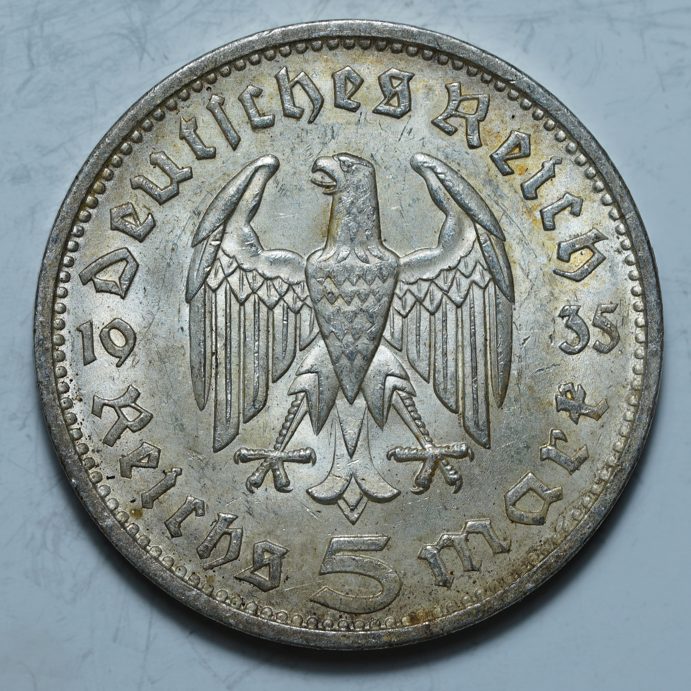 5 рейхсмарок 1935 F