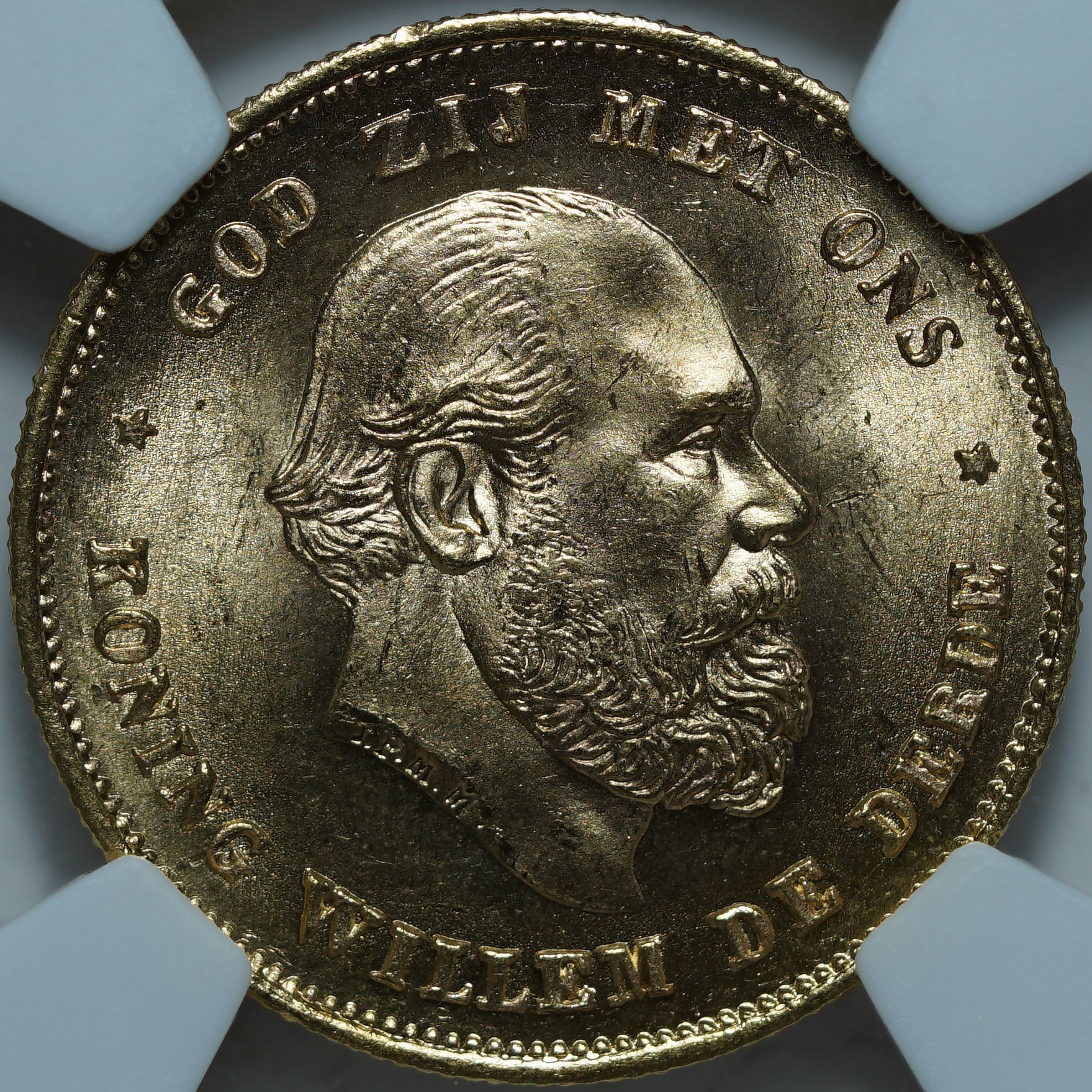 10 гульденов 1875. Нидерланды. Виллем III