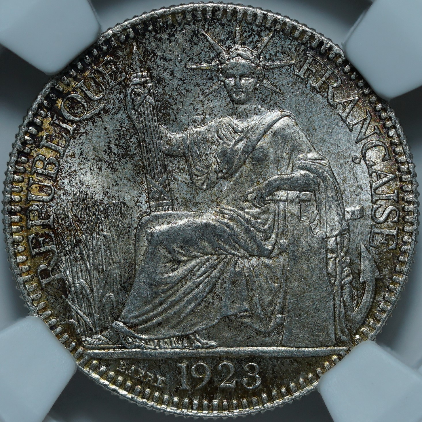 10 сантимов 1923 A. Французский Индо-Китай
