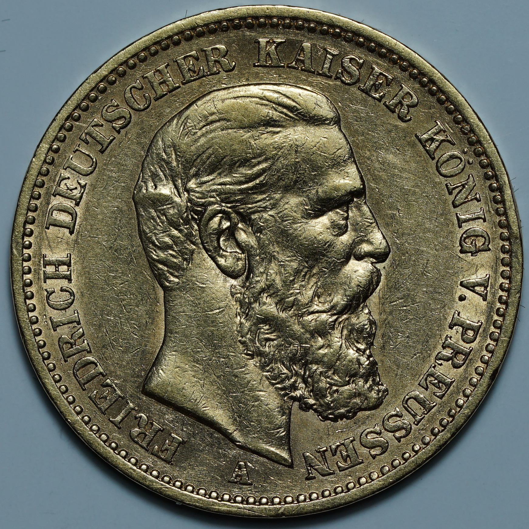 20 марок 1888 A. Пруссия. Фридрих III