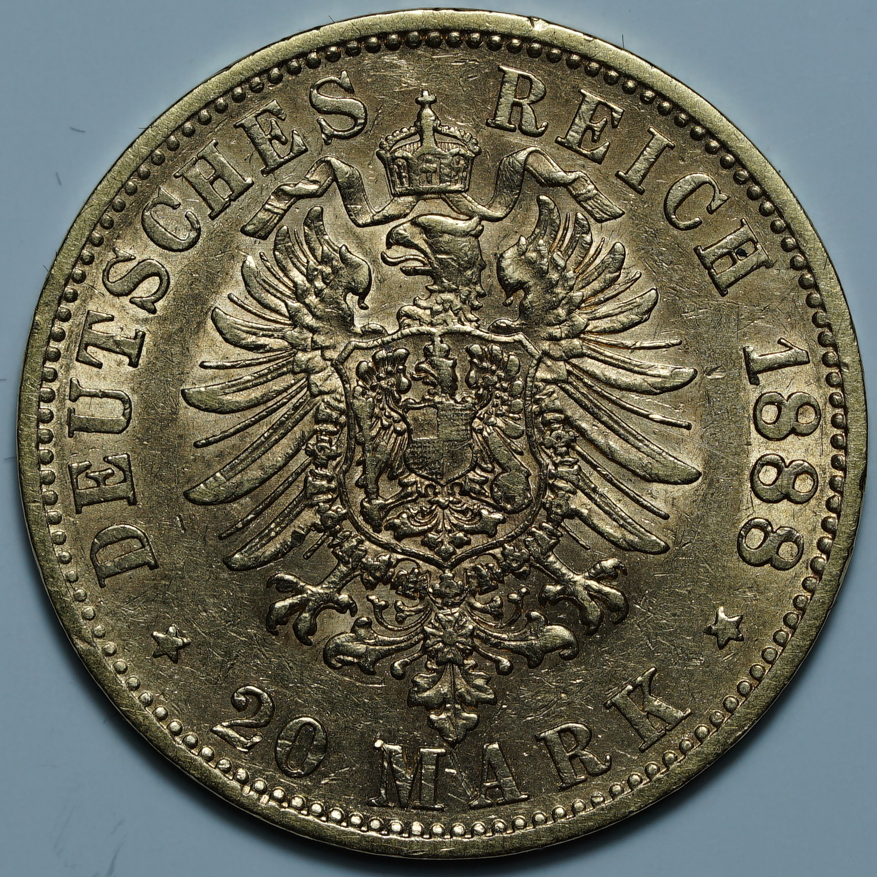 20 марок 1888 A. Пруссия. Фридрих III