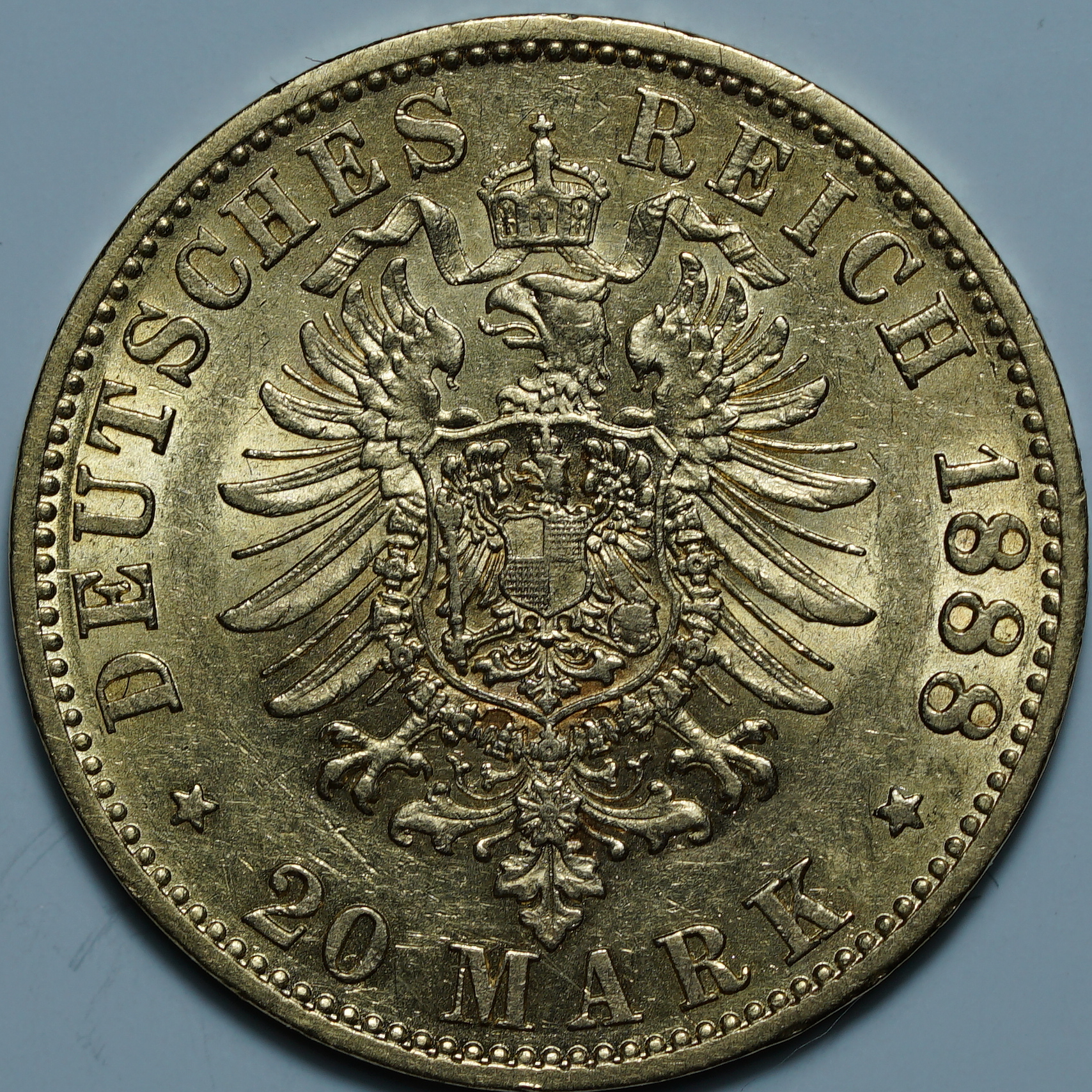 20 марок 1888 A. Пруссия. Фридрих III