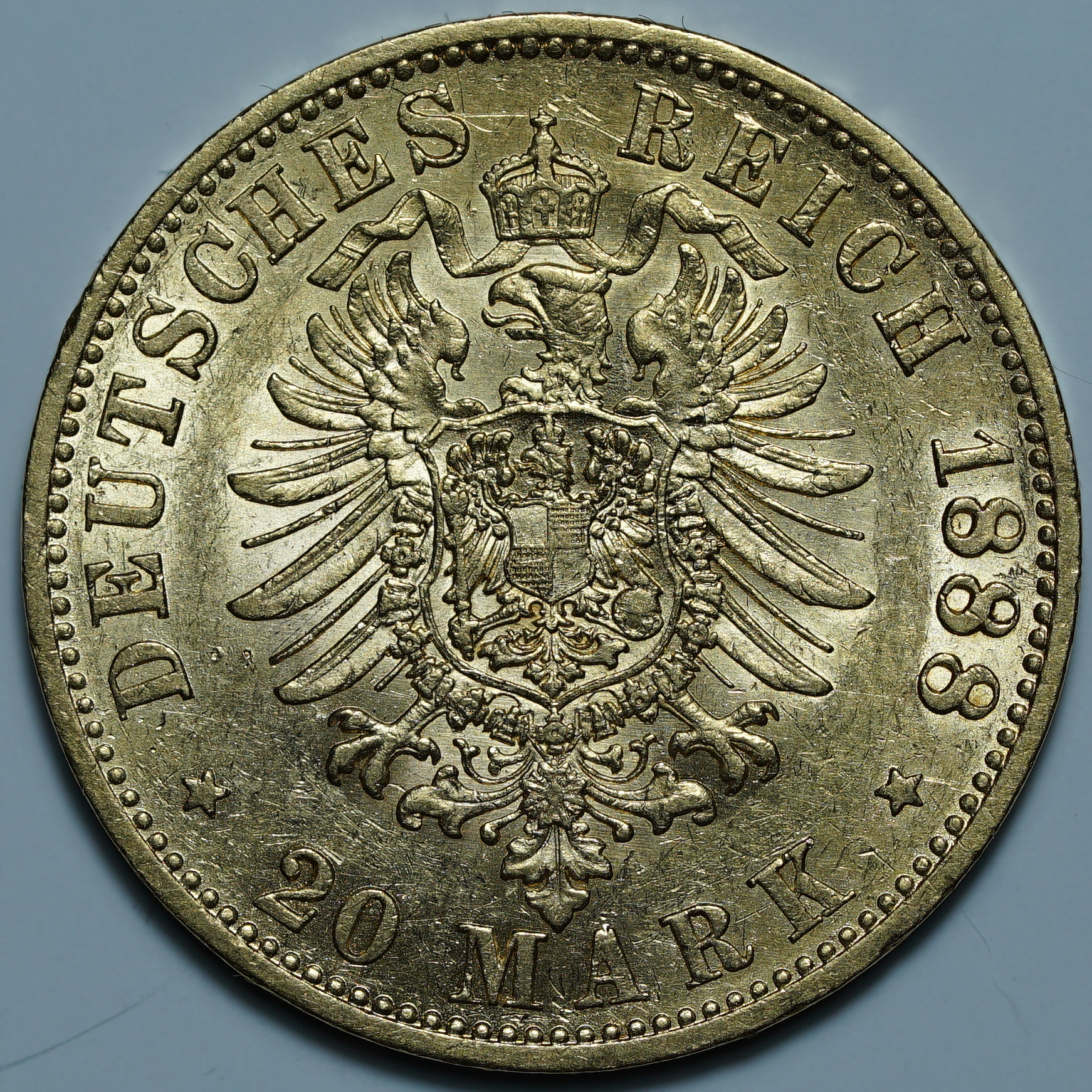 20 марок 1888 A. Пруссия. Фридрих III
