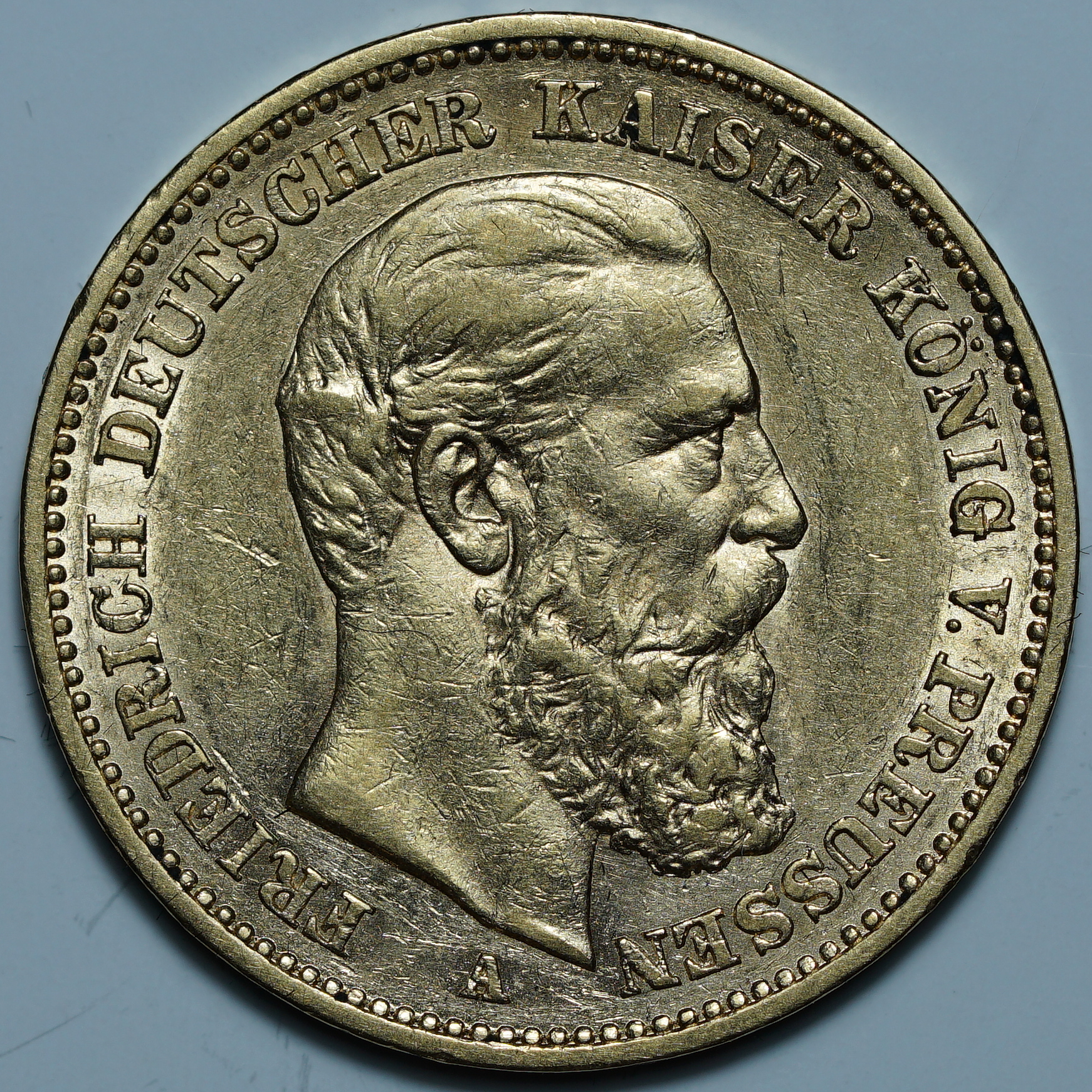 20 марок 1888 A. Пруссия. Фридрих III