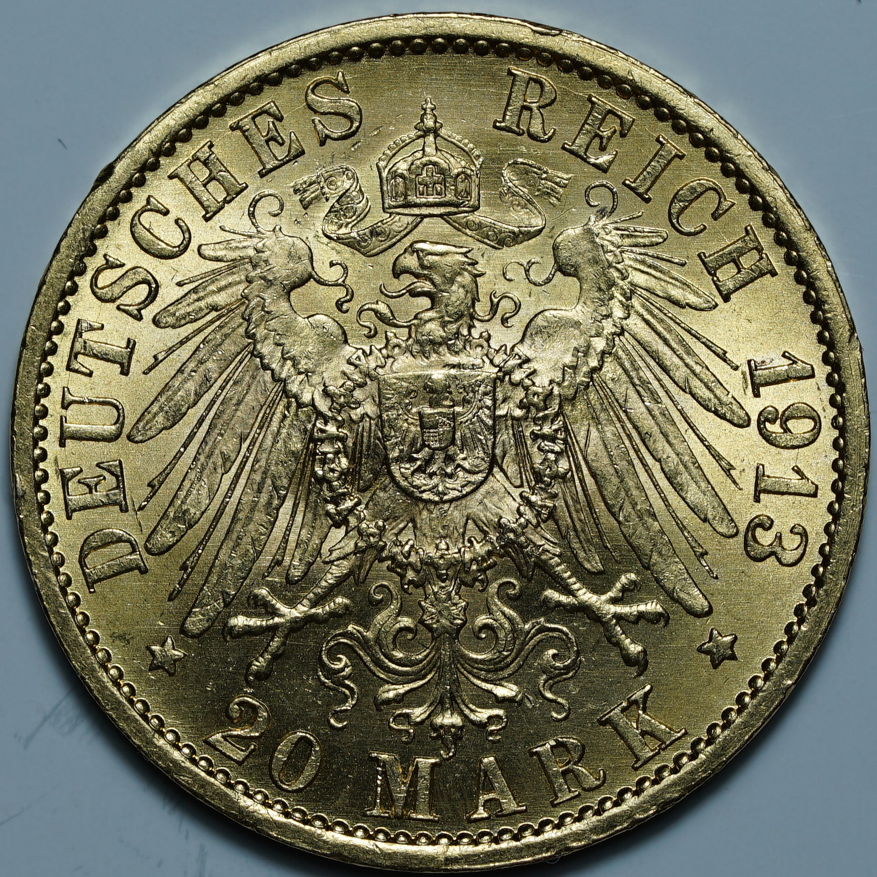 20 марок 1913 A. Пруссия. Вильгельм II