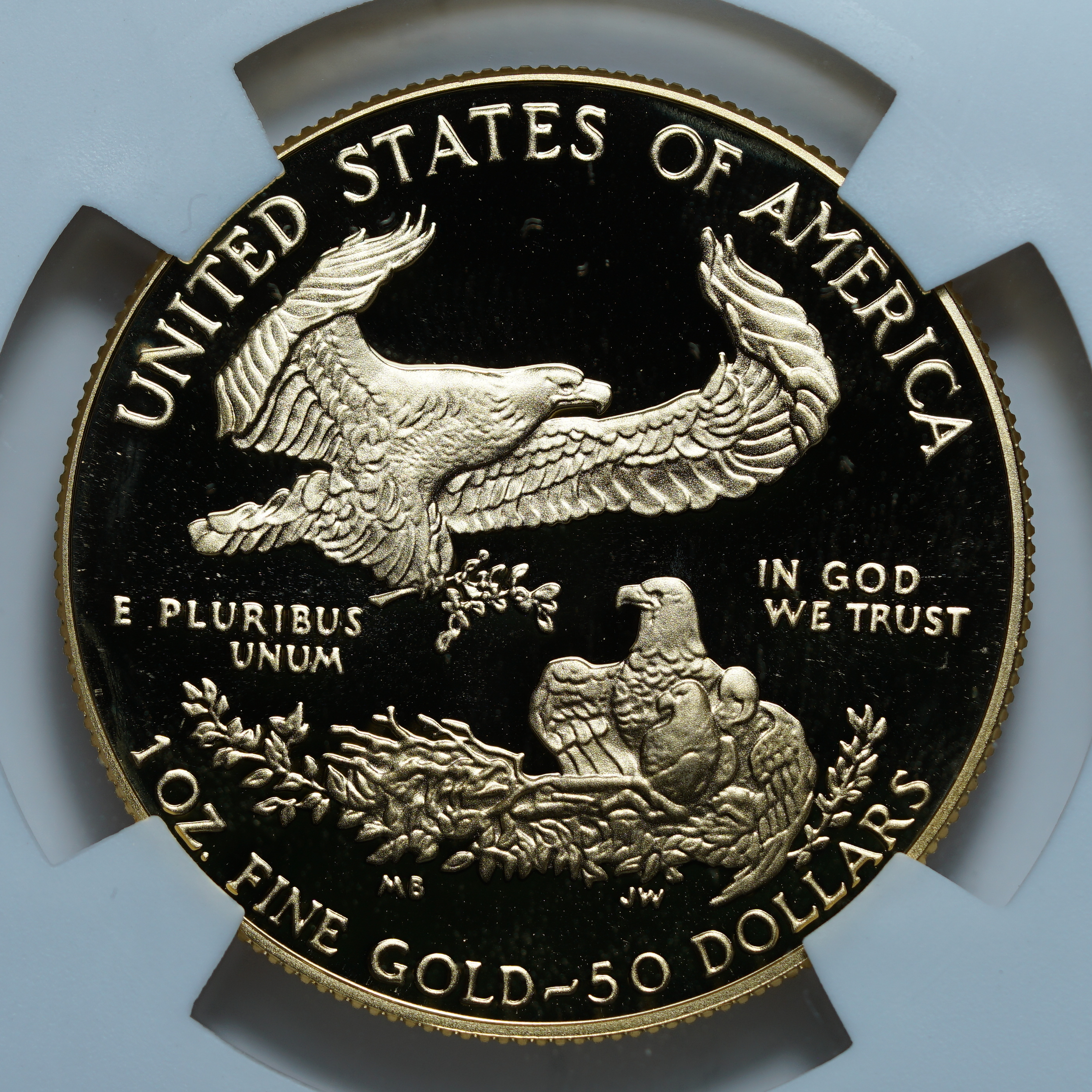 50 долларов 1986 W. США. Семейство орлов