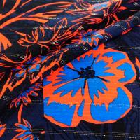 Плательная, Вискоза/Люрекс, 140 см, Синий, Закатные цветы (1808204), greenline24