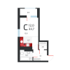 Студия 33.7 м2 в ЖК Квартал «Самоцветы» корпус null этаж 20
