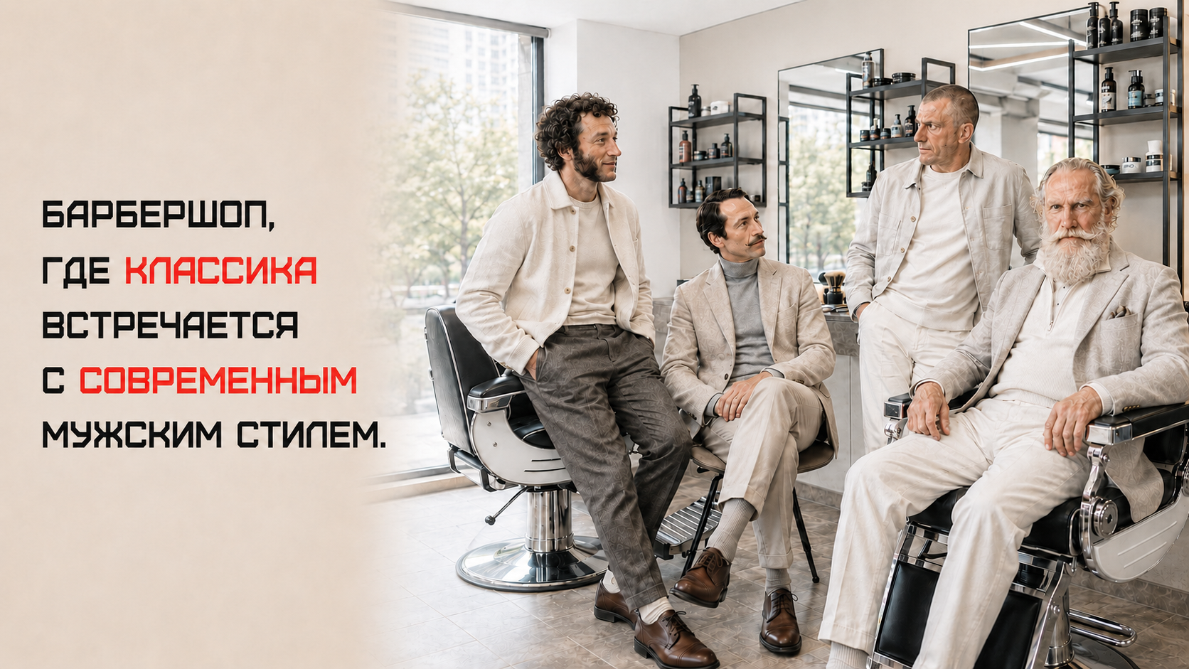 Барбершоп, где классика встречается с современным мужским стилем