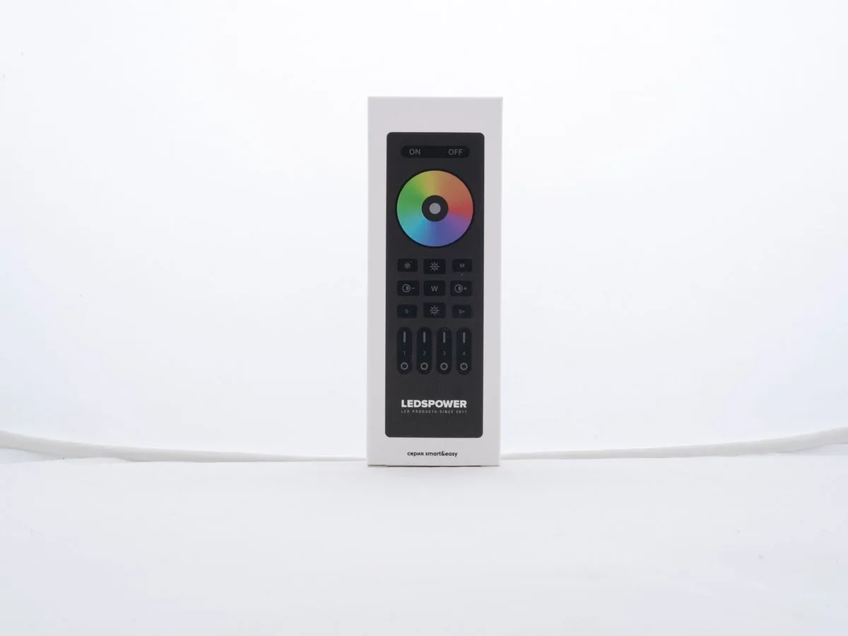 Пульт LEDS POWER RGB/RGBW/RGBCCT на 4 зоны RC03RFB черный 006550