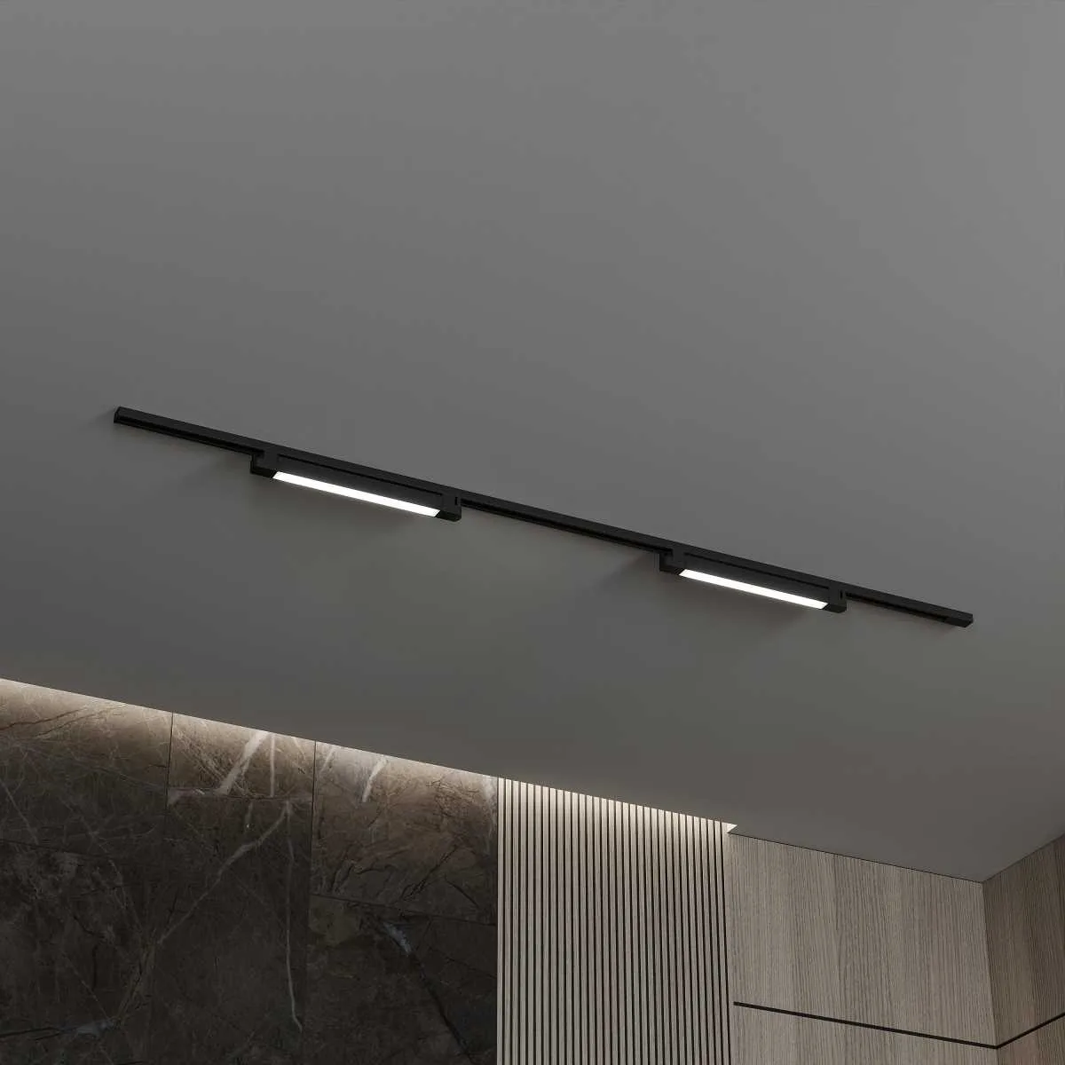 Трековая система со светильниками No1 однофазная накладная Hesby Lighting Skylite HSBL_kompl_S001_NI2B3K