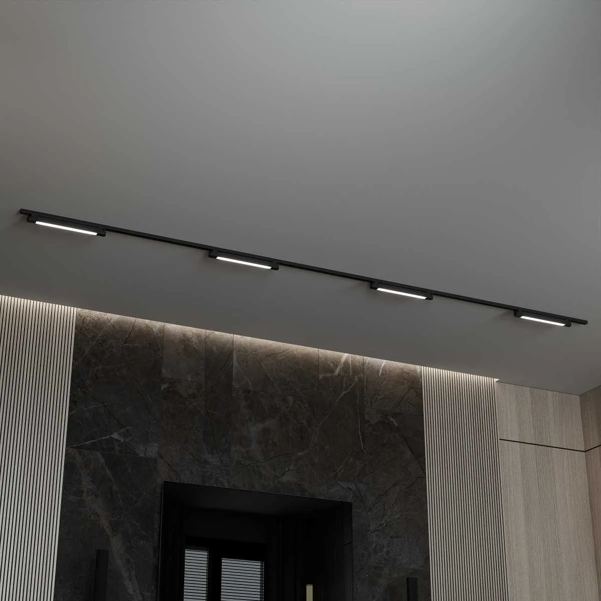 Трековая система со светильниками No1 однофазная накладная Hesby Lighting Skylite HSBL_kompl_S001_NI4B3K
