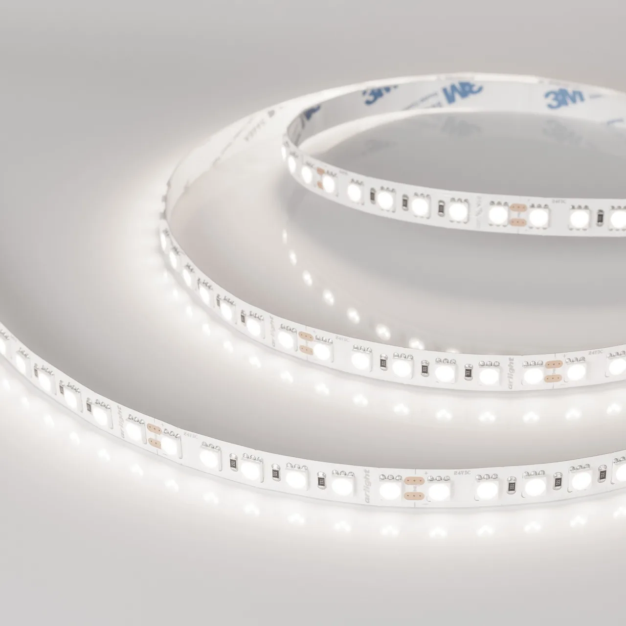Светодиодная лента Arlight 23W/m 96Led/m 5060SMD дневной белый 5M RT-B96-10mm 24V Day5000 040602