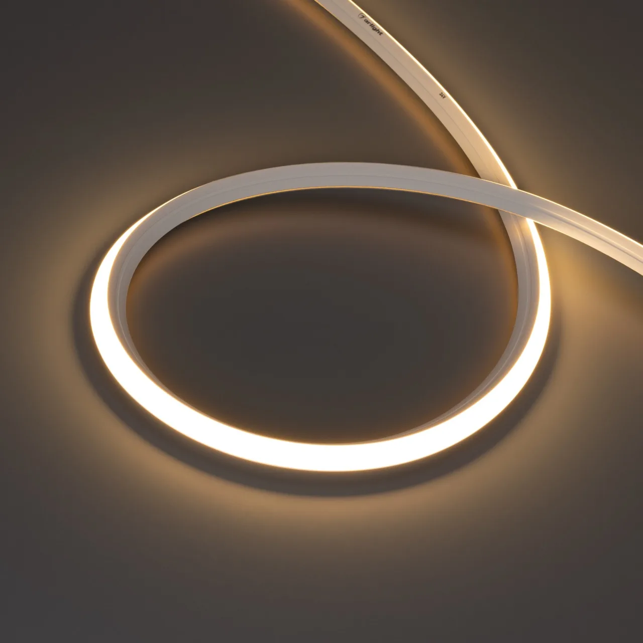 Светодиодная лента герметичная MOONLIGHT-3D-X544-10x10mm 24V Warm3000 (8 W/m, IP67, 5m, wire x1) Arlight 055190