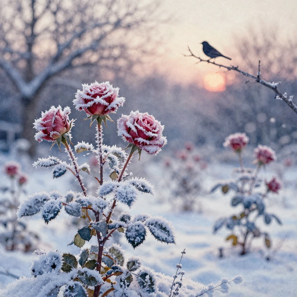 A watercolor painting in vintage style, depicting a lonely f...