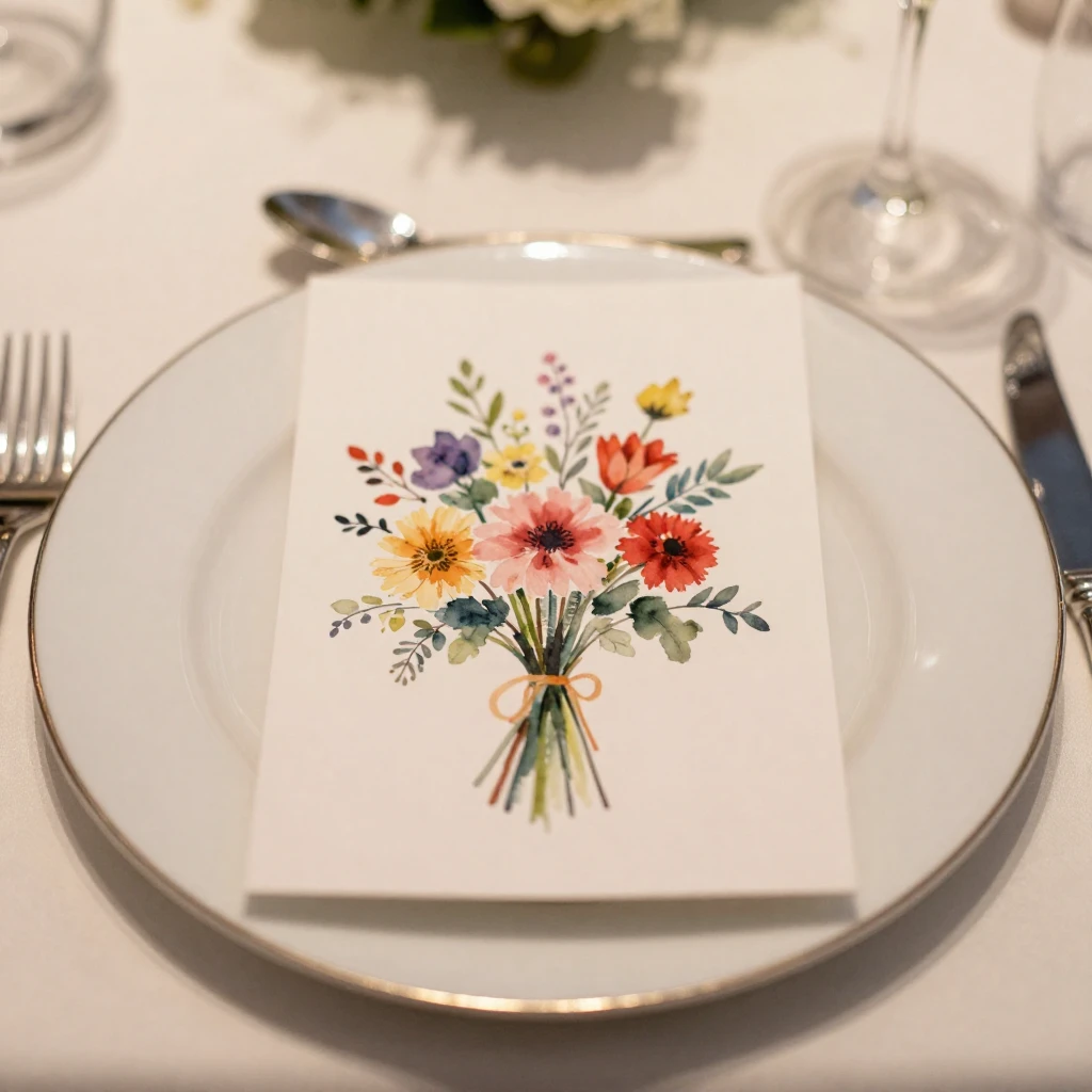 An elegant table setting with refined decorative elements, i...