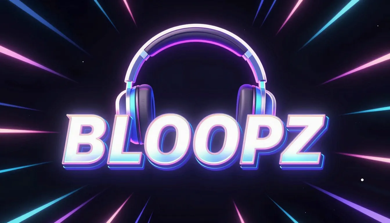 Square profile avatar for 'BLOOPZ', holographic texture, sty...