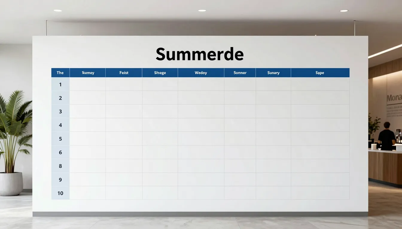 A professional event schedule board in a modern cultural cen...