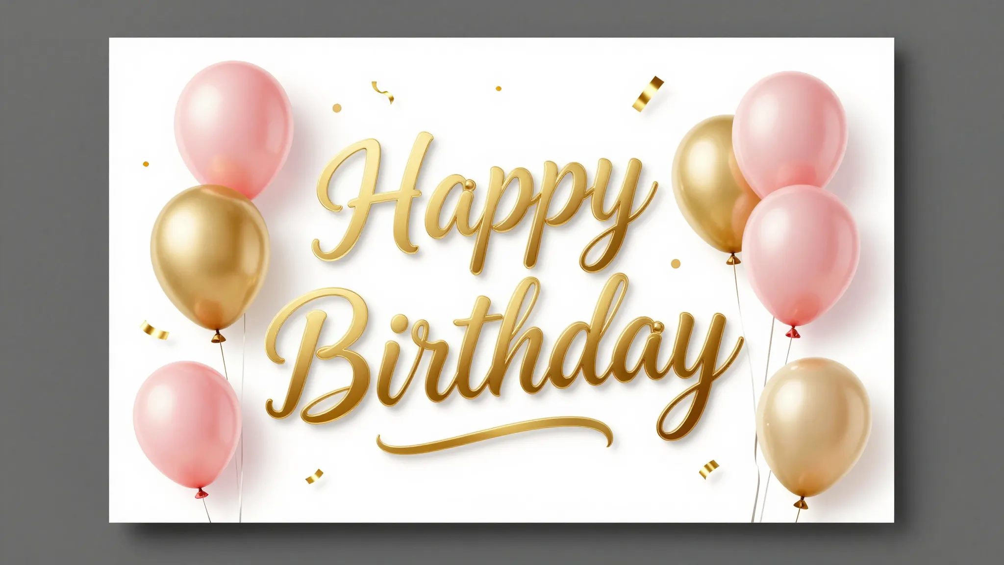 A stylish and modern greeting card with the text 'Happy Birt...