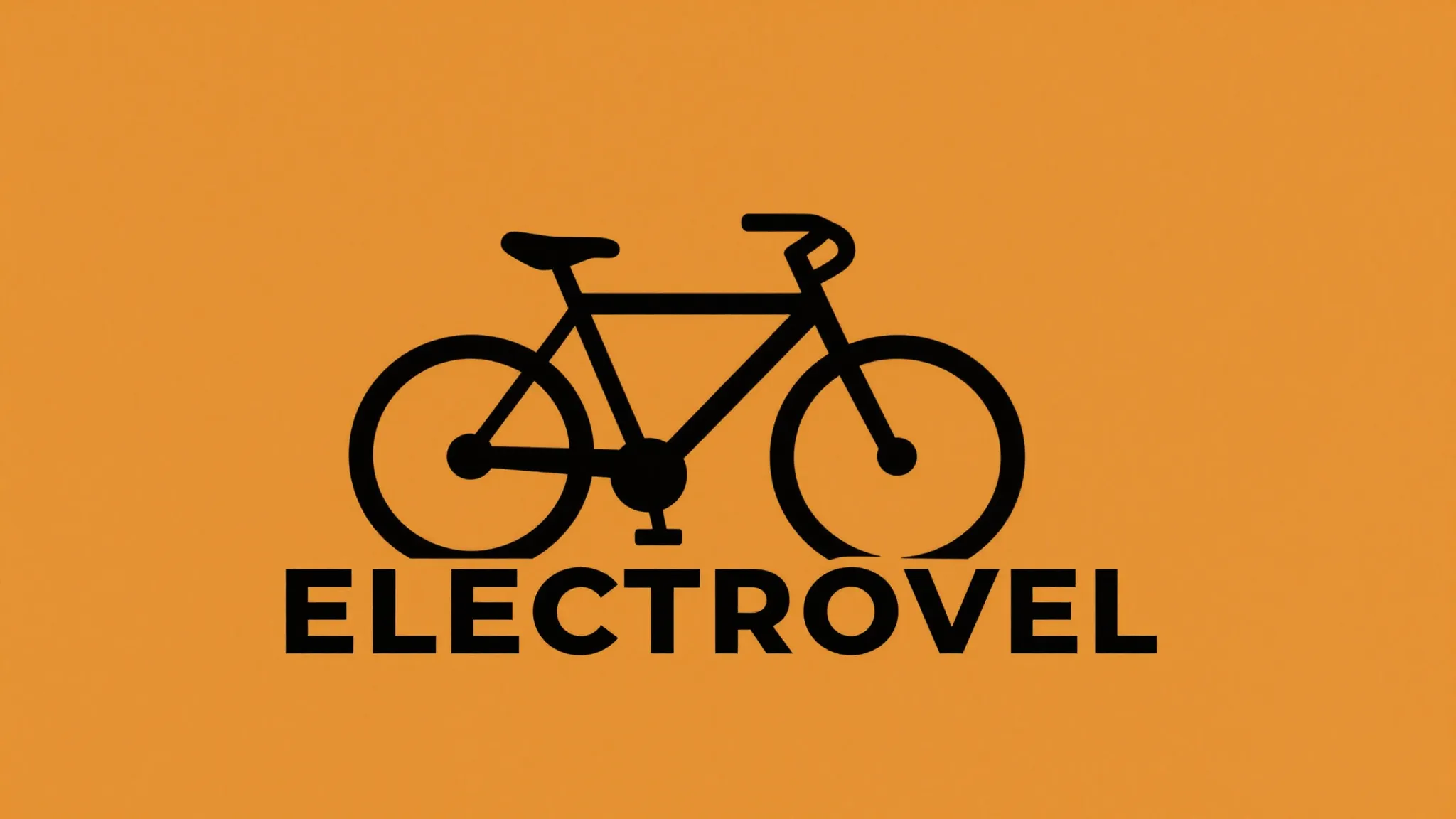 Minimalist logo design for 'ELECTROVEL', a black stylized bi...