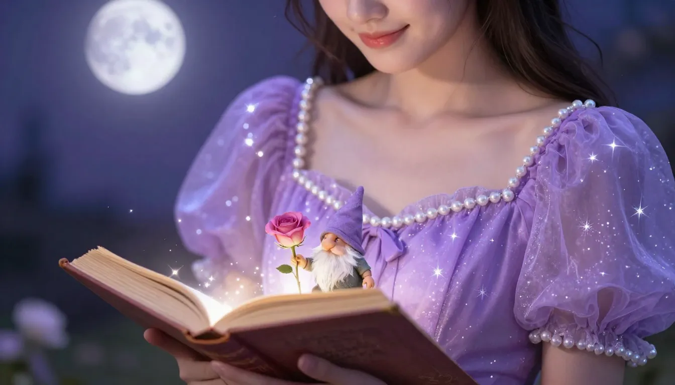 A gentle young woman with a subtle smile, wearing a stunning...