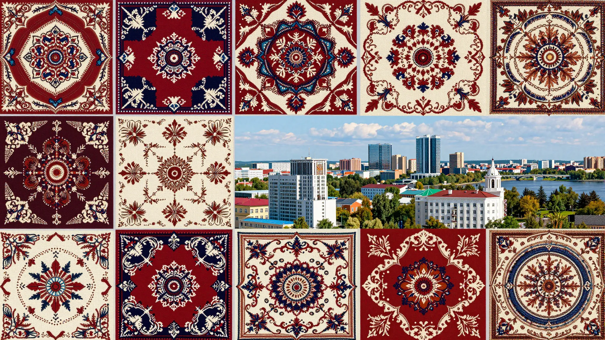 A collage representing cultural diversity, featuring traditi...