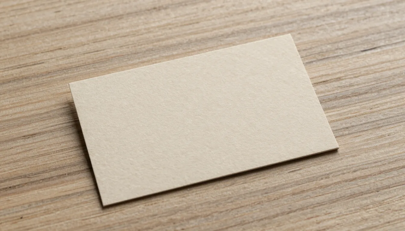 Professional business card mockup, minimalist design, thick ...