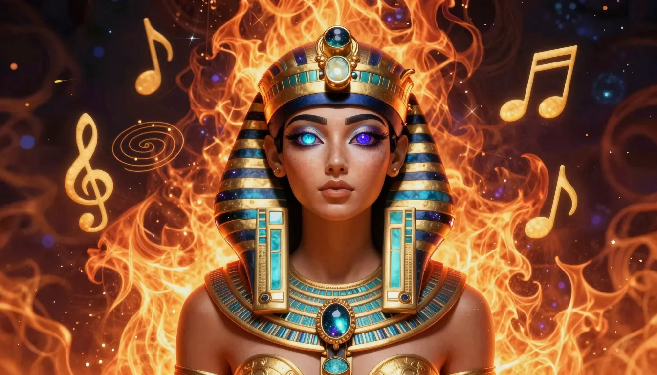 A surreal digital art of a beautiful woman with eyes like ga...