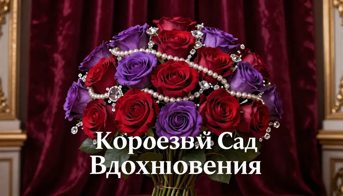 VK cover photo for desktop: A lavish bouquet of rare, deep r...