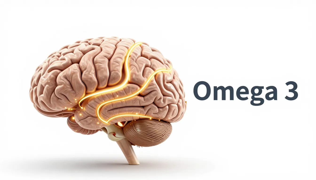 A stylized human brain glowing with golden energy lines, rep...