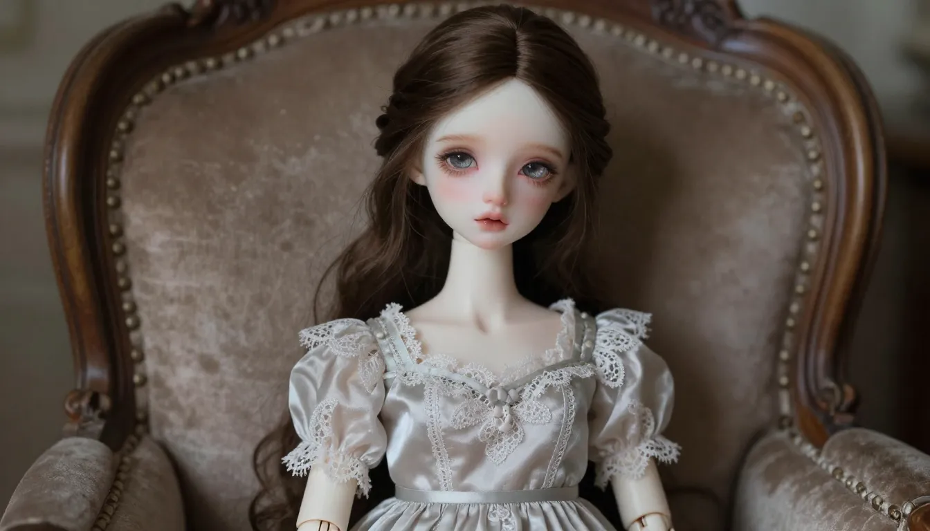 A breathtakingly beautiful girl with porcelain skin and deli...