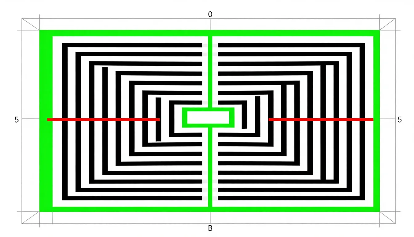 Technical schematic diagram for ground marking of a large la...