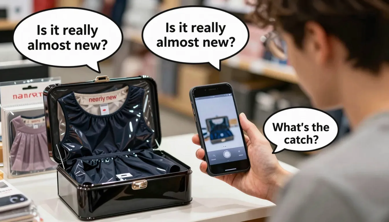 A humorous caricature on the theme: 'Would you buy a used it...