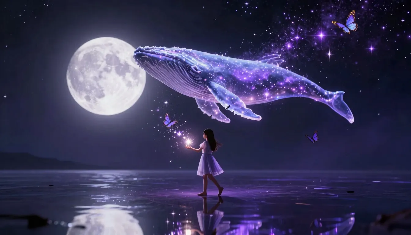 A detailed cinematic shot of a girl walking on a vast, perfe...