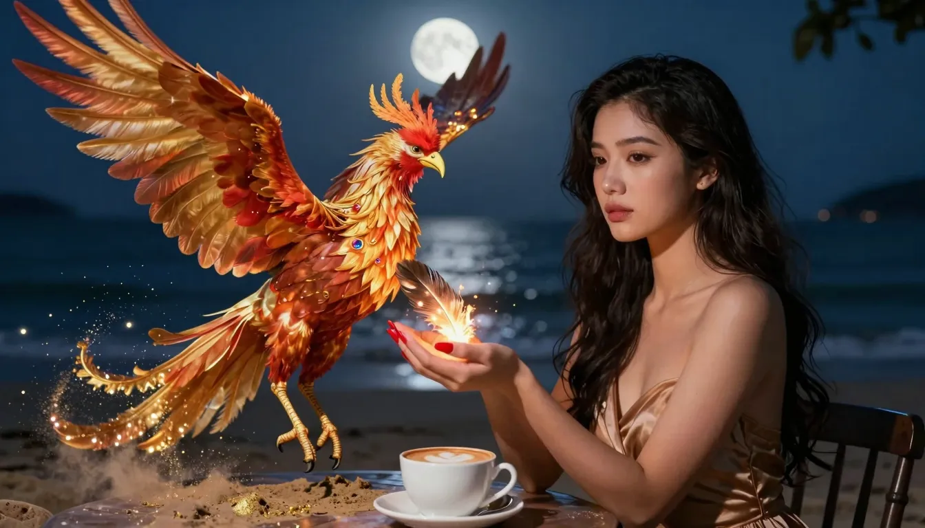 A beautiful girl with deep dark brown eyes, long nails with ...