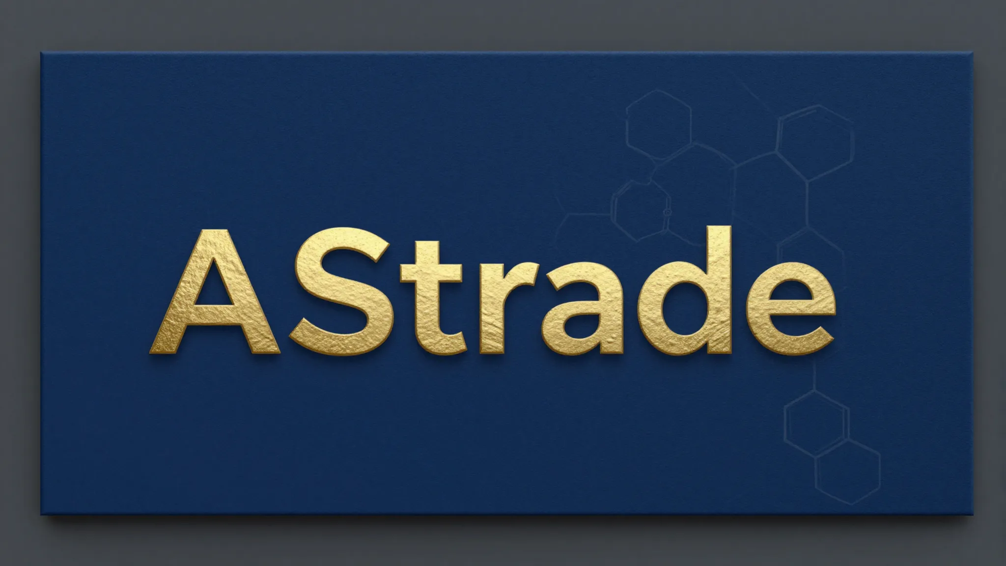 Premium business card front design, deep midnight blue backg...