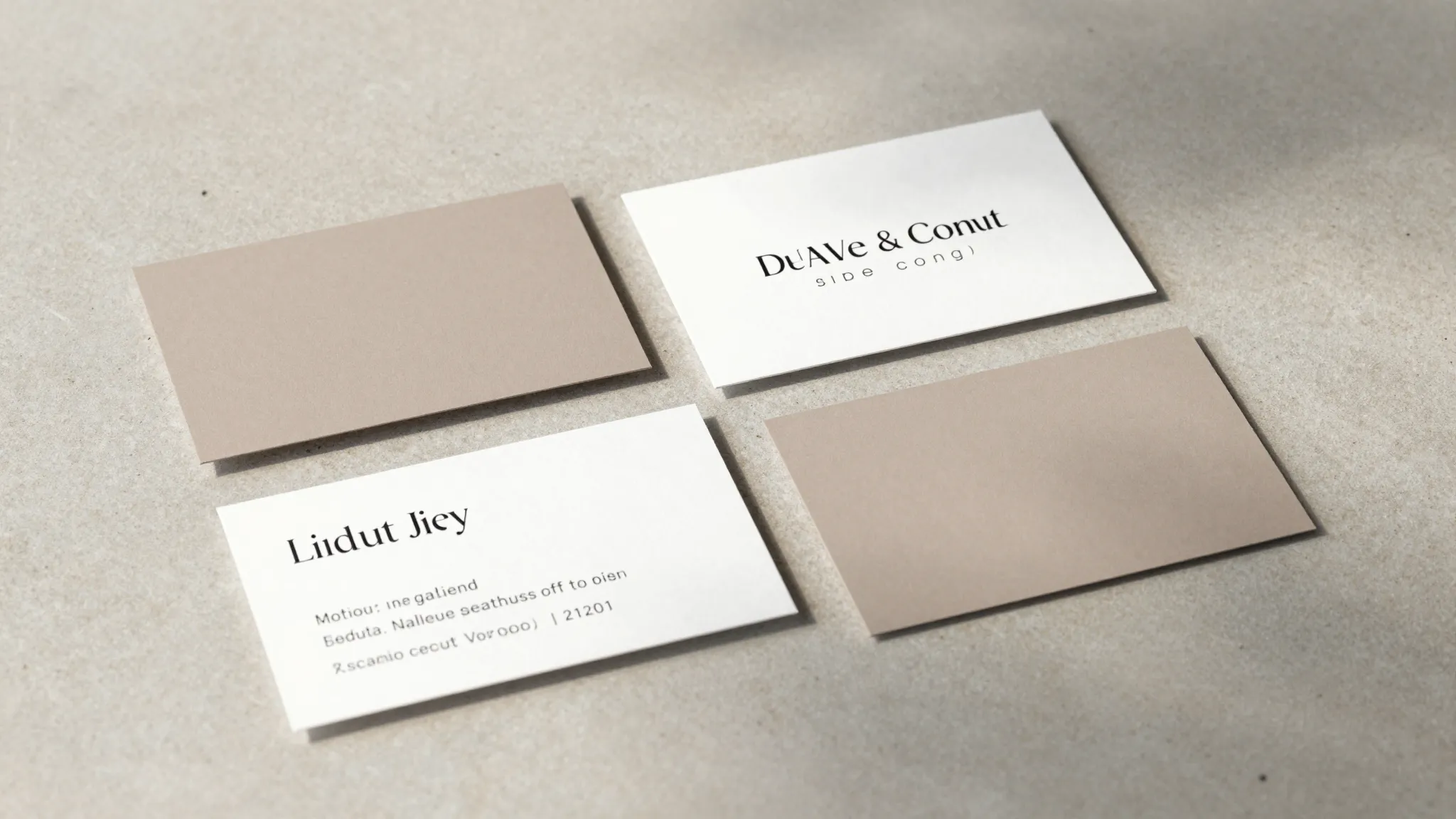 A set of three different business card designs for a beauty ...