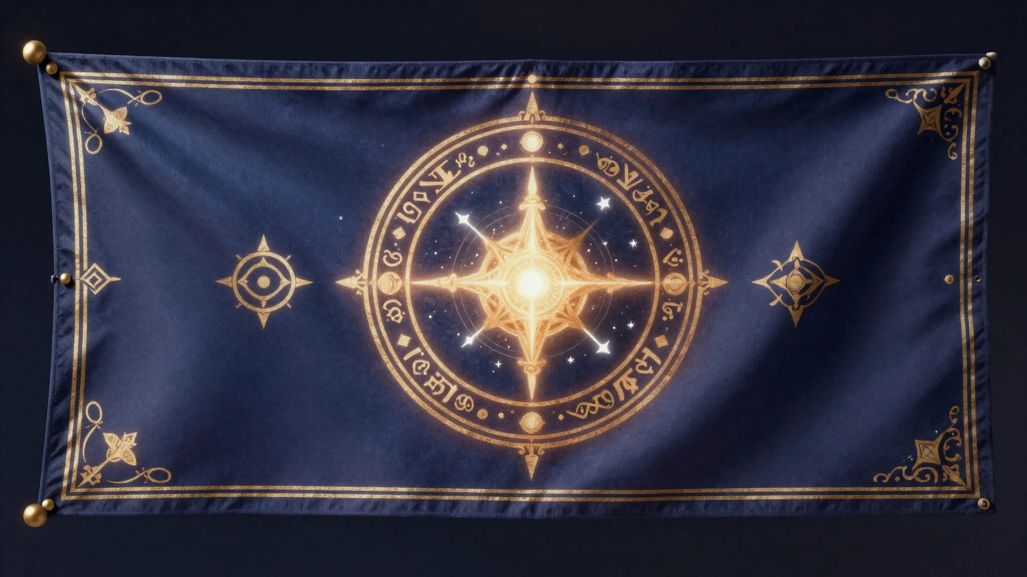 A professional and mysterious banner for a magic blog, featu...